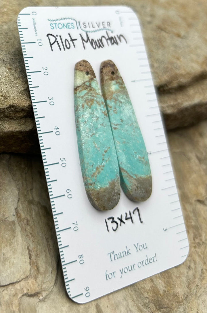 Pilot Mountain Turquoise (Nevada) Matching Earring Slab