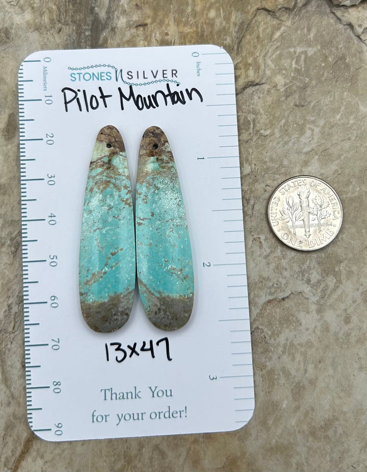 Pilot Mountain Turquoise (Nevada) Matching Earring Slab