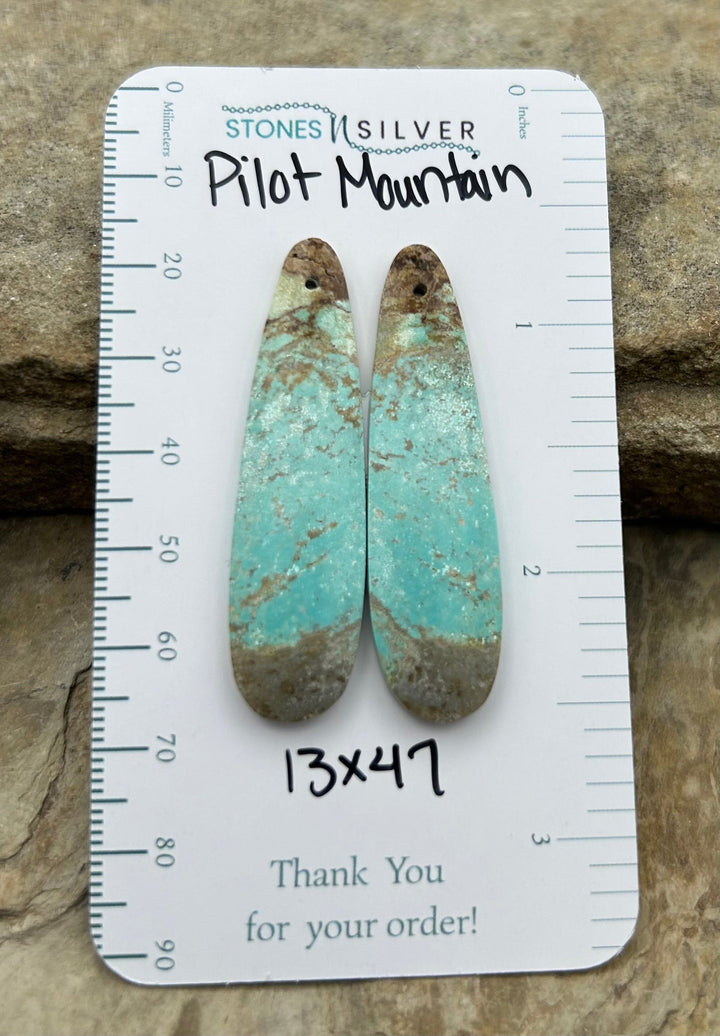 Pilot Mountain Turquoise (Nevada) Matching Earring Slab