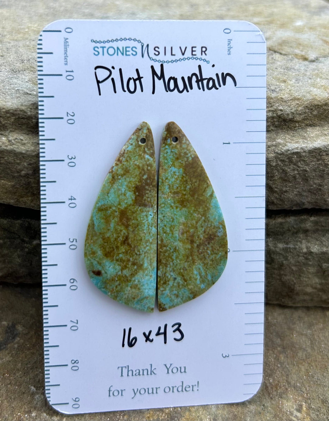Pilot Mountain Turquoise (Nevada) Matching Earring Slab