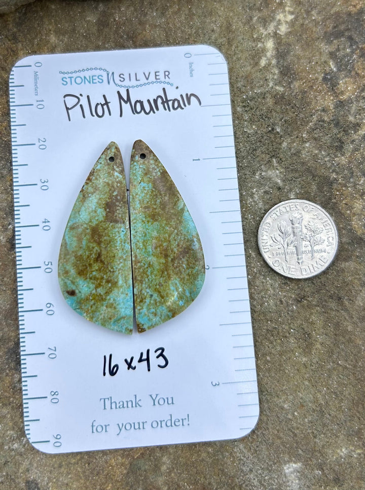 Pilot Mountain Turquoise (Nevada) Matching Earring Slab