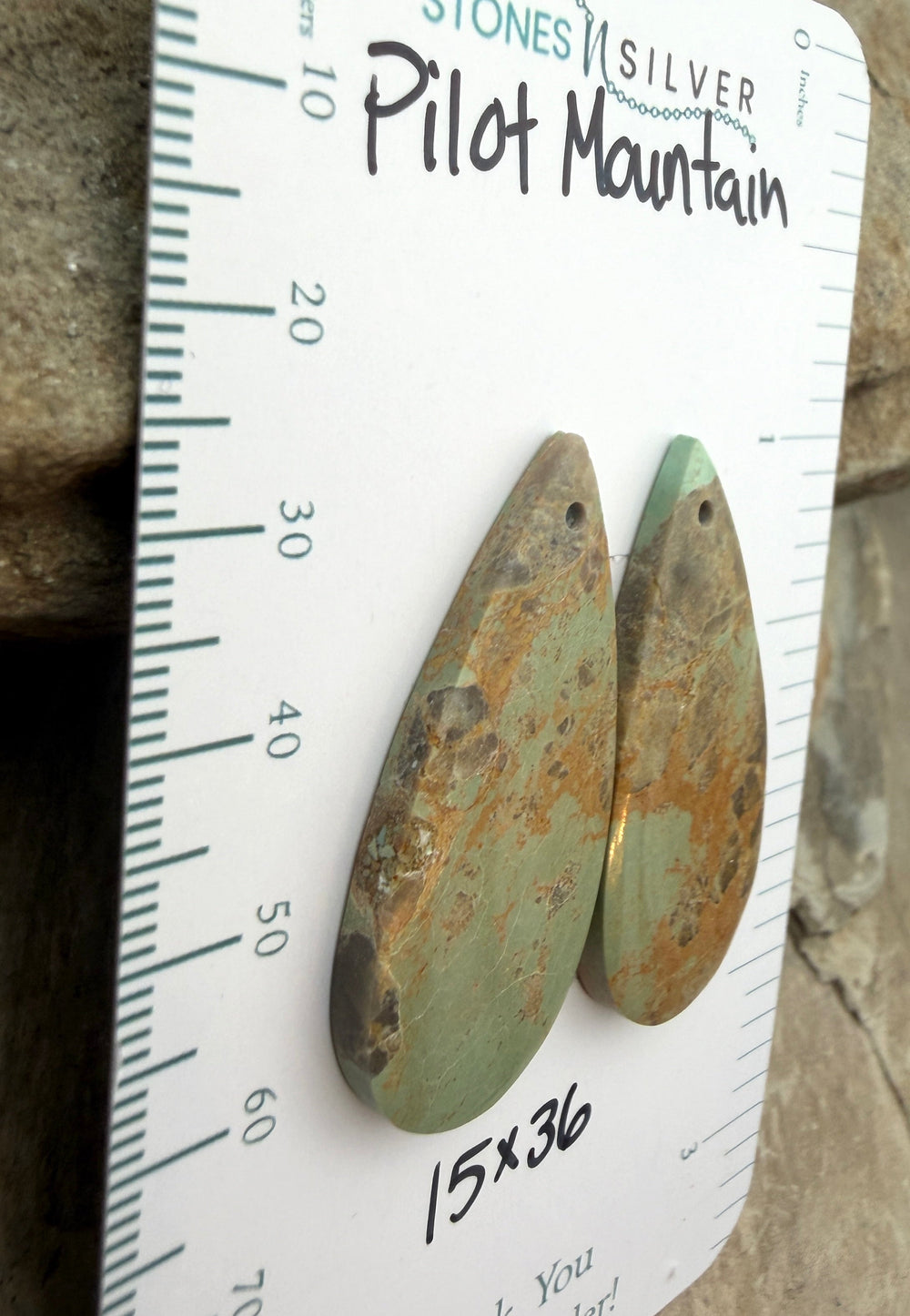 Pilot Mountain Turquoise (Nevada) Matching Earring Slab
