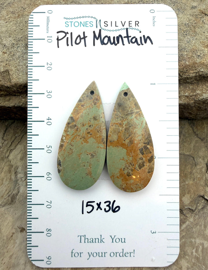 Pilot Mountain Turquoise (Nevada) Matching Earring Slab