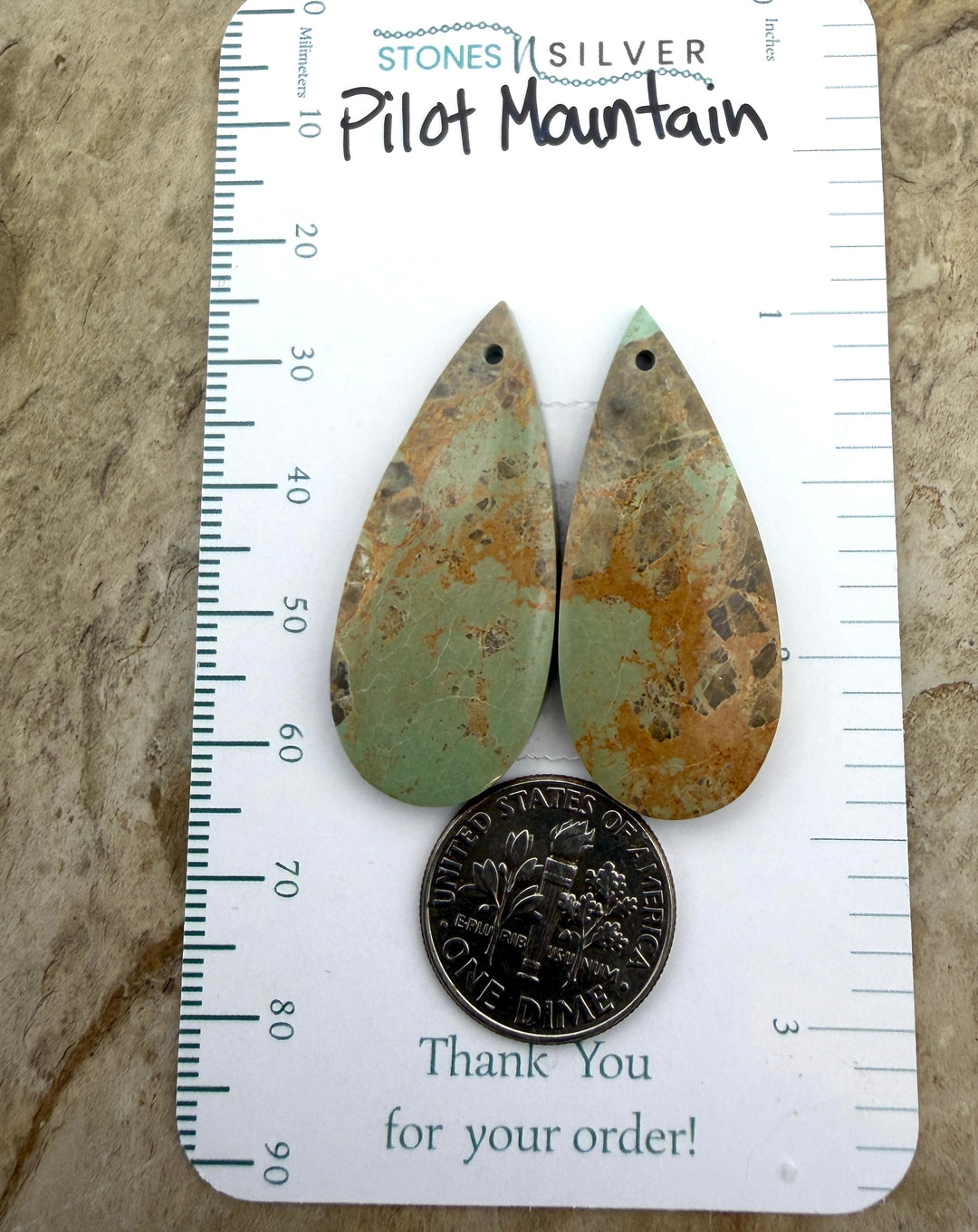 Pilot Mountain Turquoise (Nevada) Matching Earring Slab