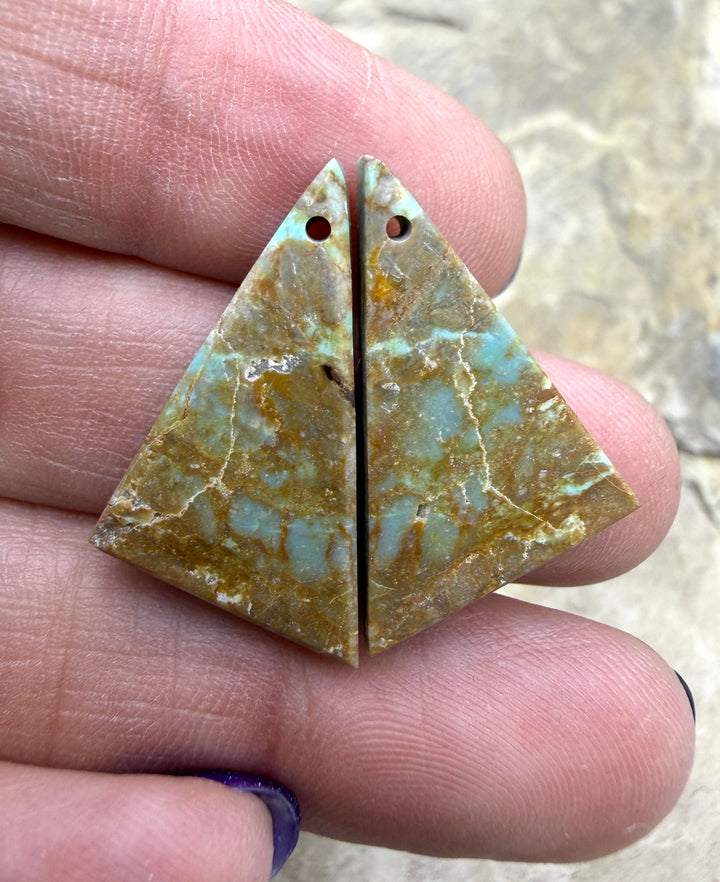 Pilot Mountain Turquoise (Nevada) Matching Earring Slab