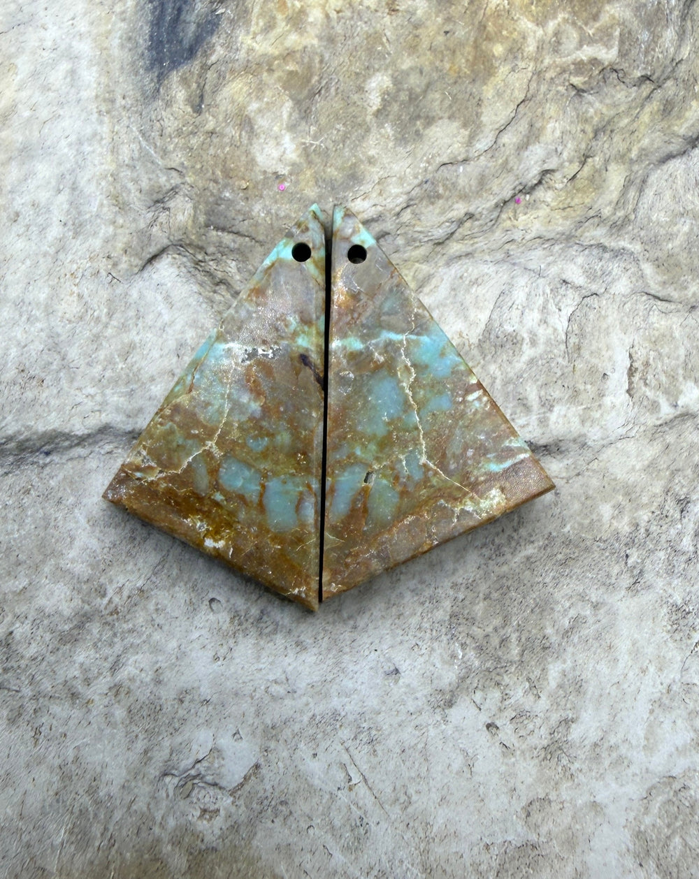 Pilot Mountain Turquoise (Nevada) Matching Earring Slab