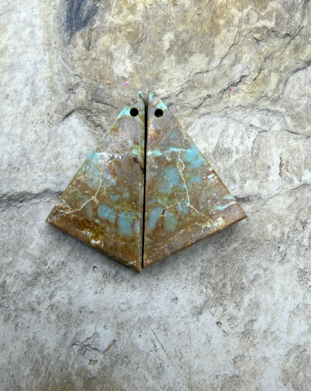 Pilot Mountain Turquoise (Nevada) Matching Earring Slab