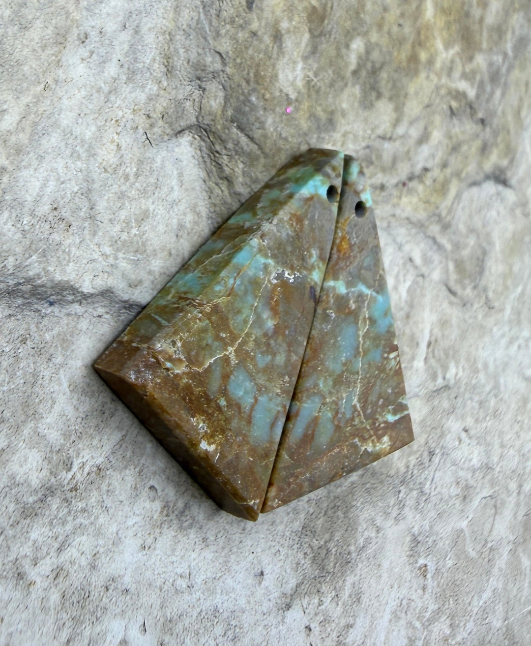 Pilot Mountain Turquoise (Nevada) Matching Earring Slab