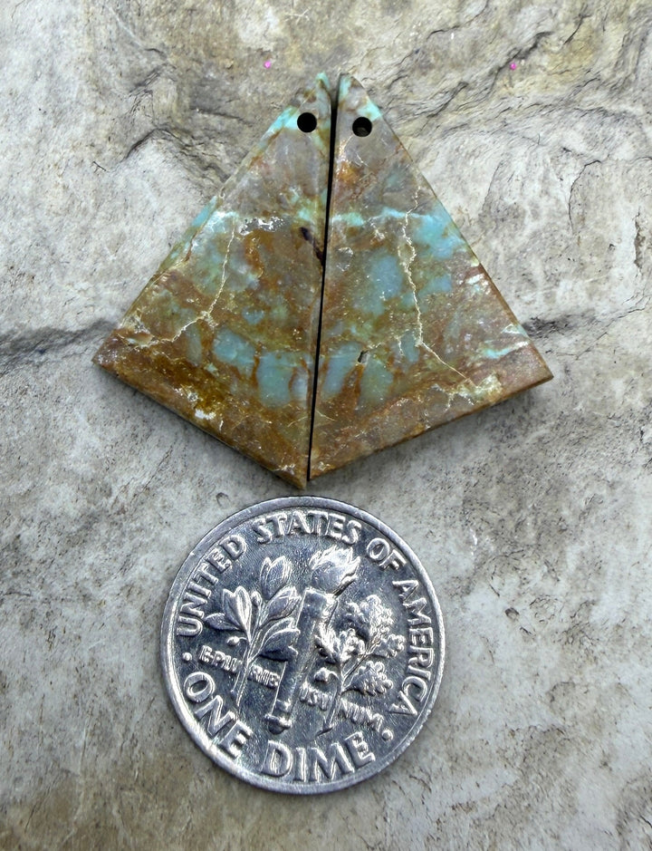Pilot Mountain Turquoise (Nevada) Matching Earring Slab