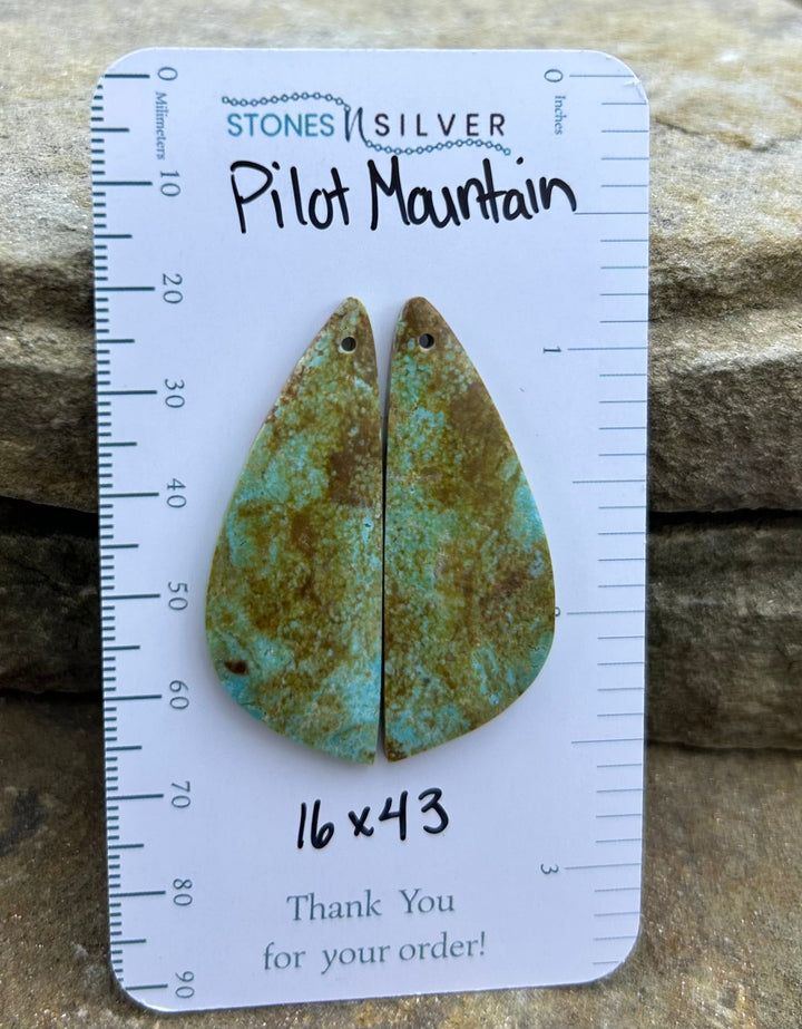 Pilot Mountain Turquoise (Nevada) Matching Earring Slab