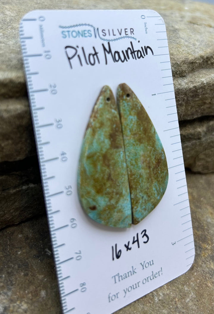 Pilot Mountain Turquoise (Nevada) Matching Earring Slab
