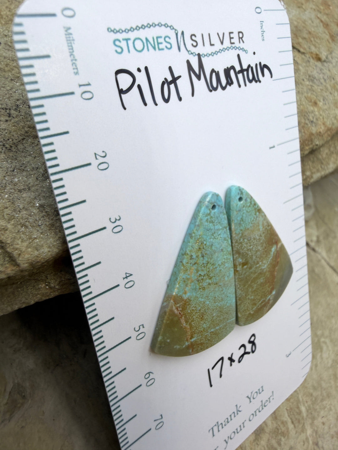 Pilot Mountain Turquoise (Nevada) Matching Earring Slab
