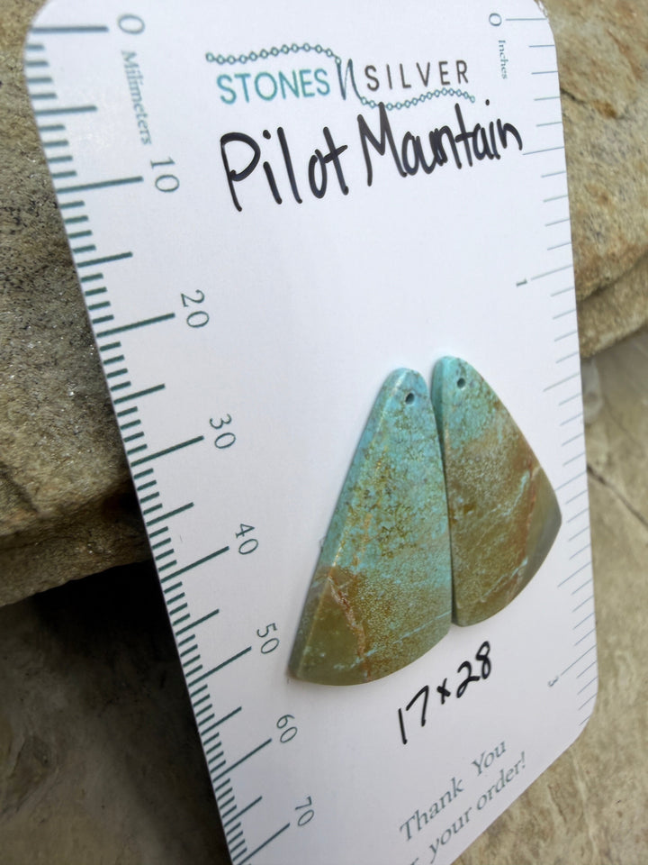 Pilot Mountain Turquoise (Nevada) Matching Earring Slab