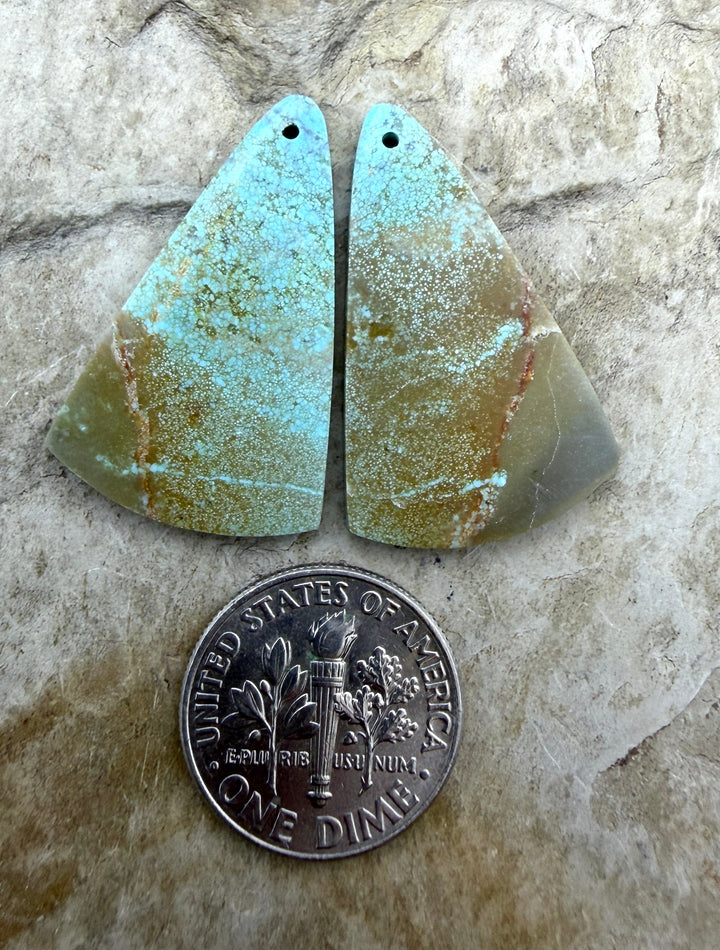 Pilot Mountain Turquoise (Nevada) Matching Earring Slab