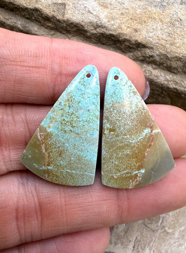 Pilot Mountain Turquoise (Nevada) Matching Earring Slab