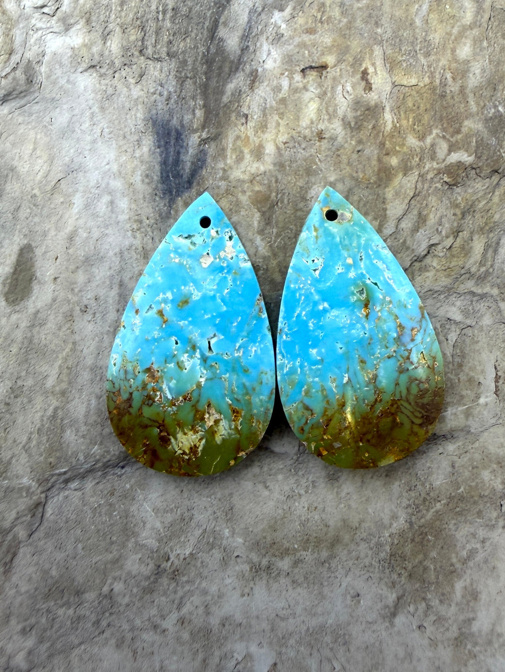 Pilot Mountain Turquoise (Nevada) Matching Earring Slab