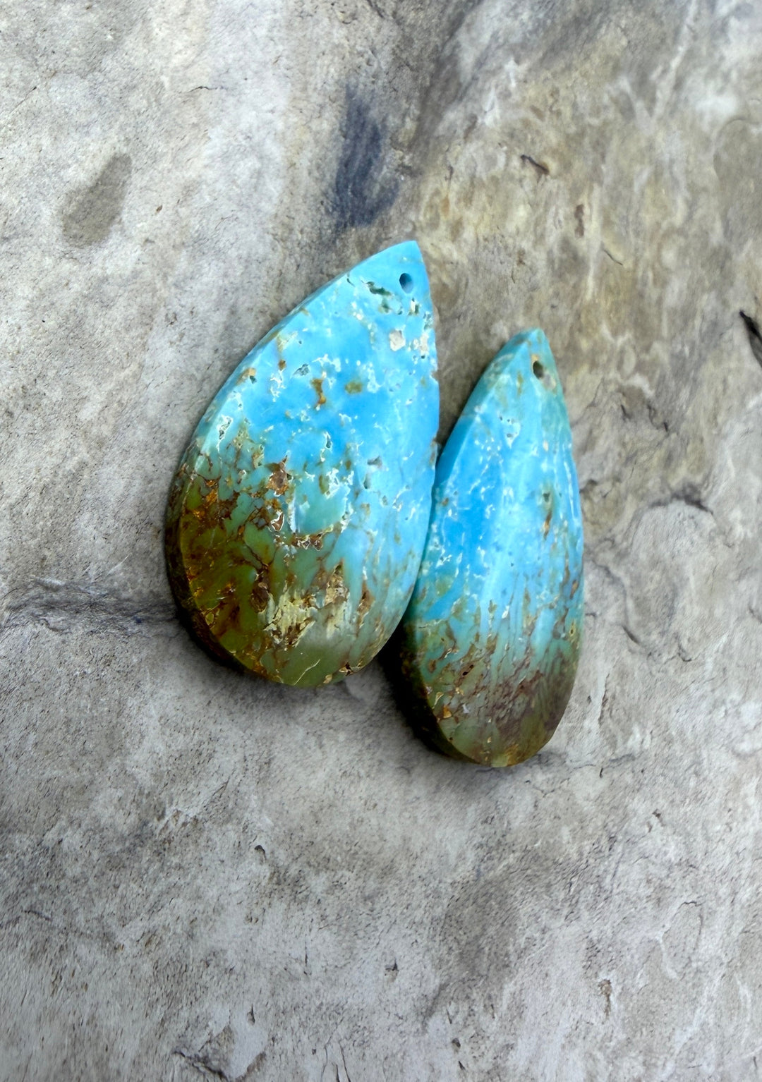 Pilot Mountain Turquoise (Nevada) Matching Earring Slab
