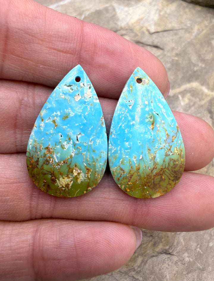 Pilot Mountain Turquoise (Nevada) Matching Earring Slab
