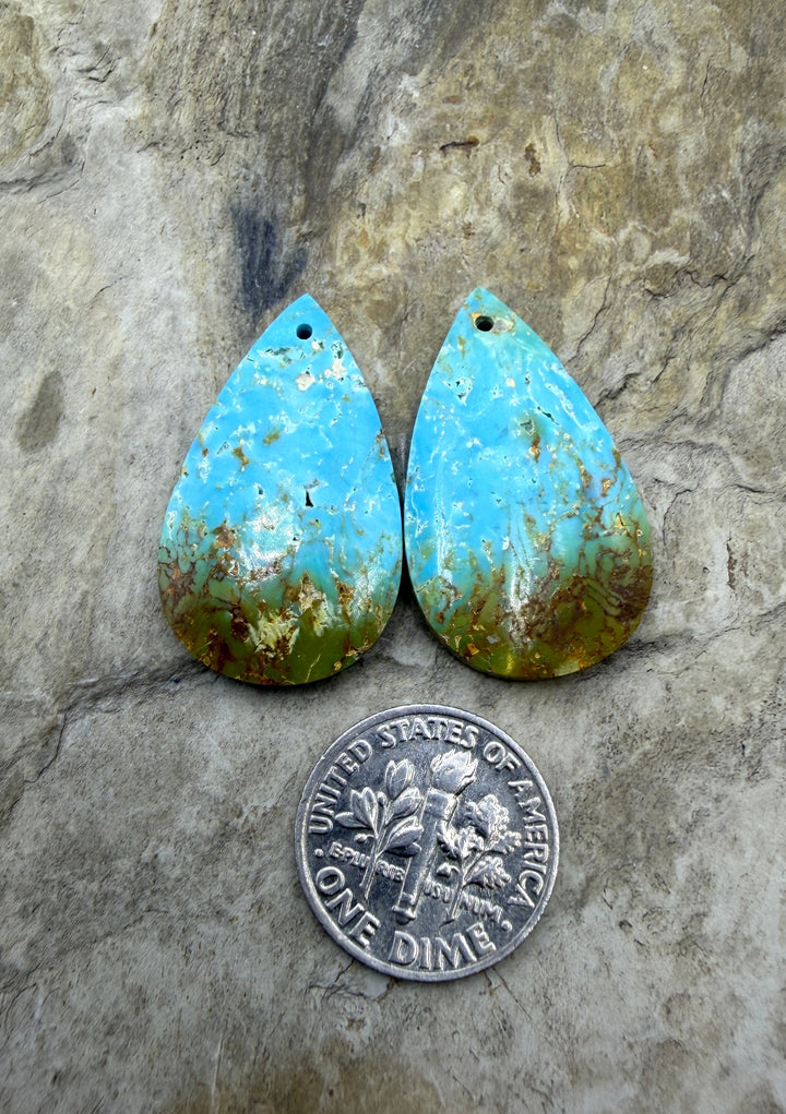 Pilot Mountain Turquoise (Nevada) Matching Earring Slab