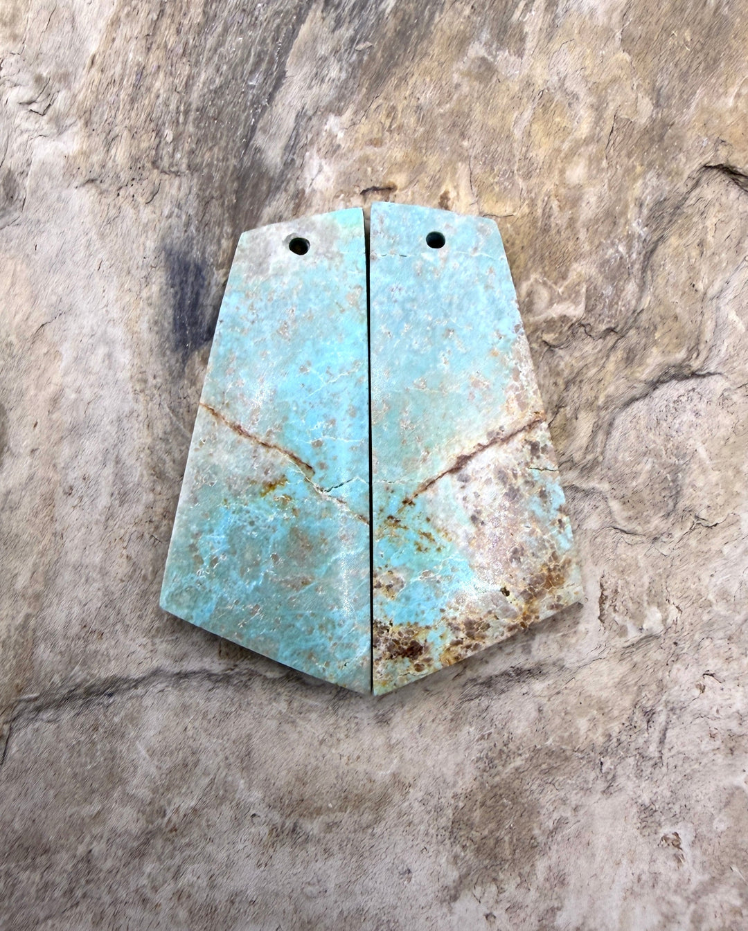 Pilot Mountain Turquoise (Nevada) Matching Earring Slab