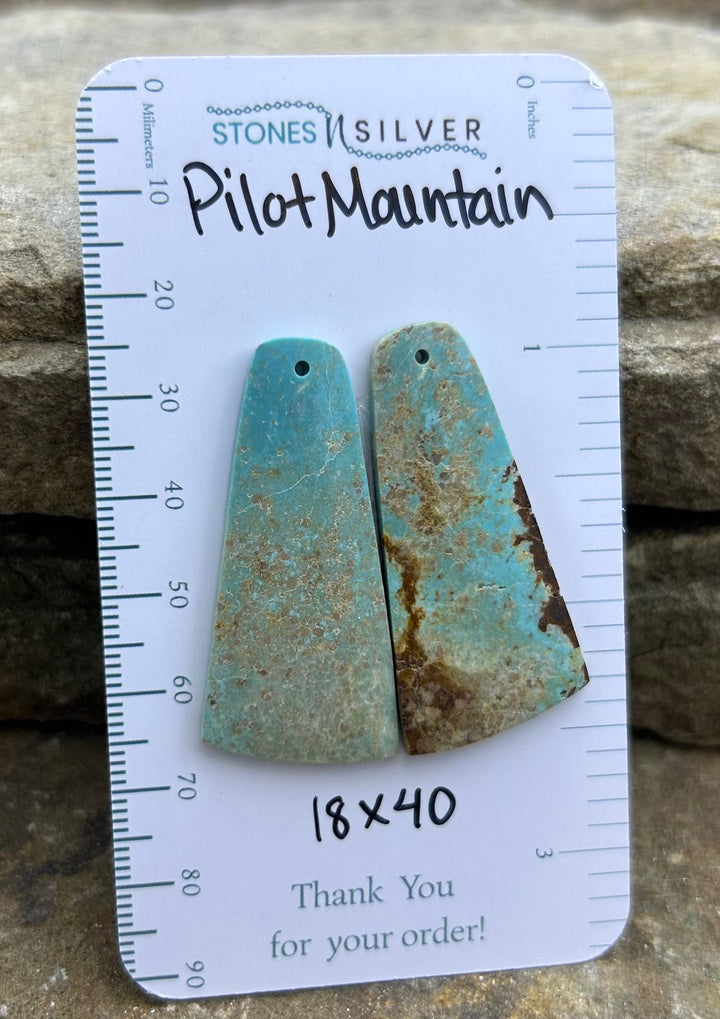 Pilot Mountain Turquoise (Nevada) Matching Earring Slab