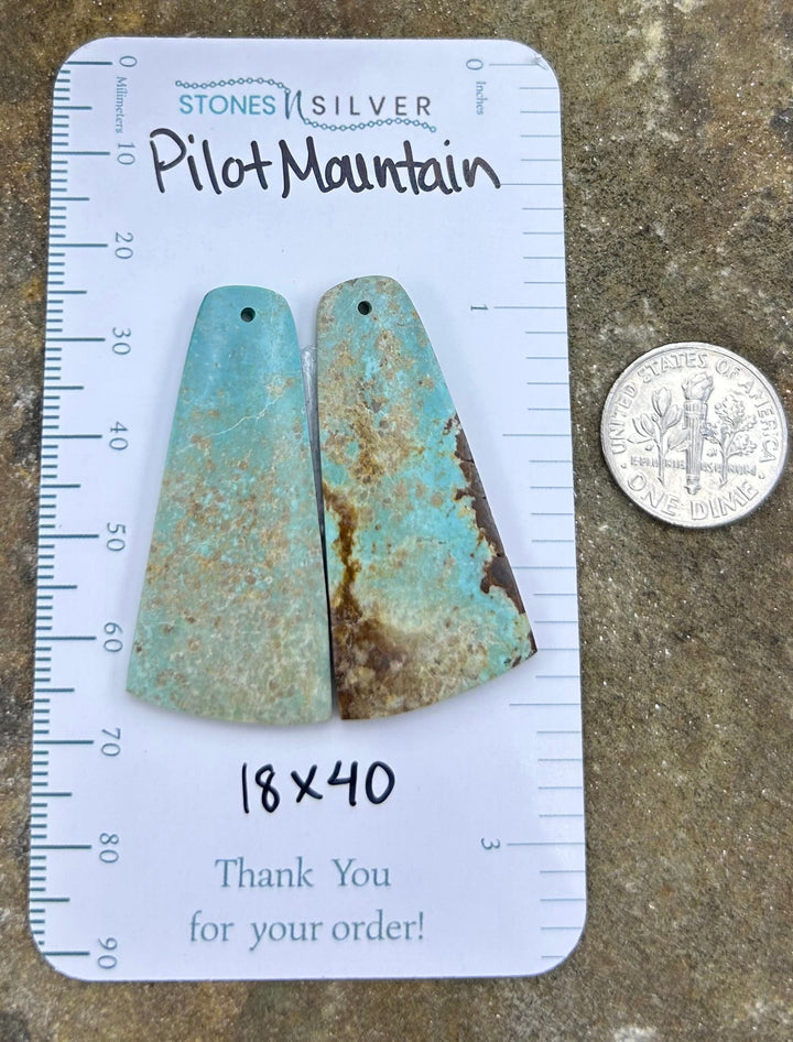 Pilot Mountain Turquoise (Nevada) Matching Earring Slab