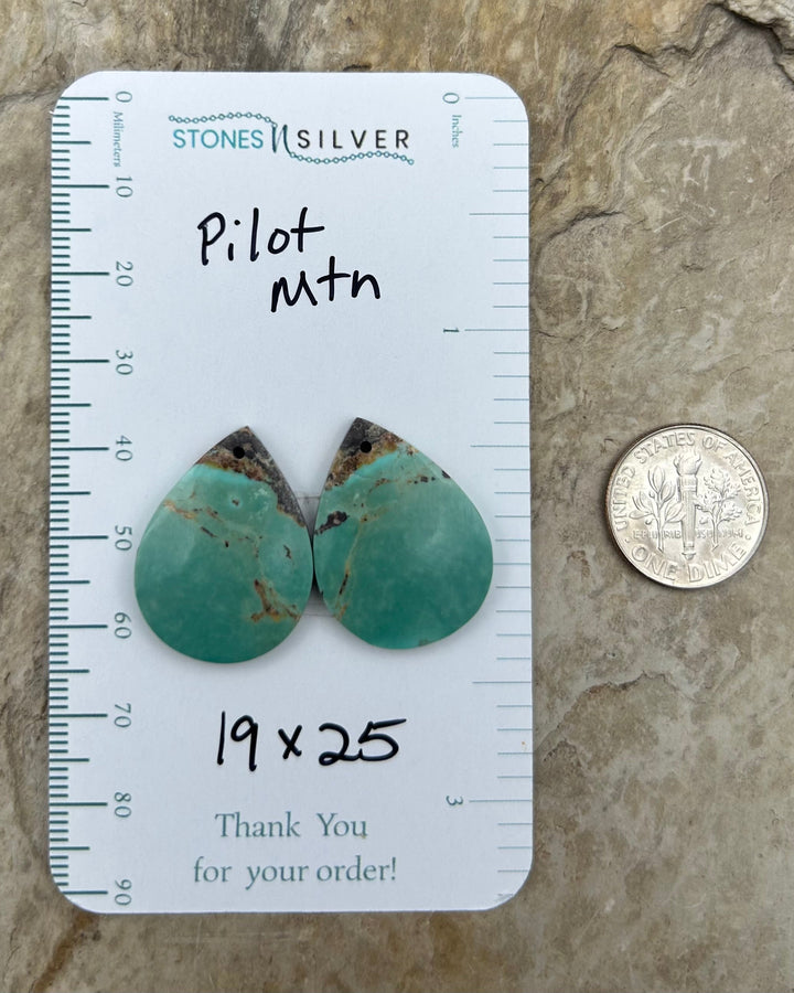 Pilot Mountain Turquoise (Nevada) Matching Earring Slab