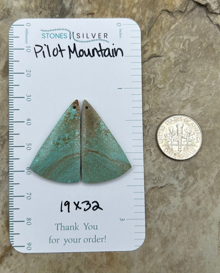 Pilot Mountain Turquoise (Nevada) Matching Earring Slab