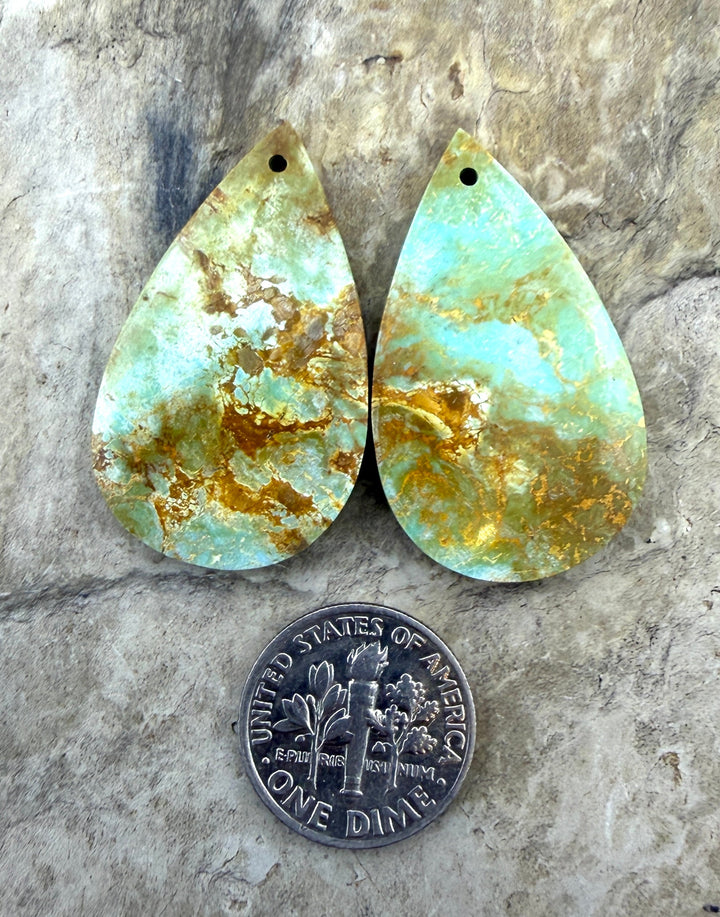 Pilot Mountain Turquoise (Nevada) Matching Earring Slab