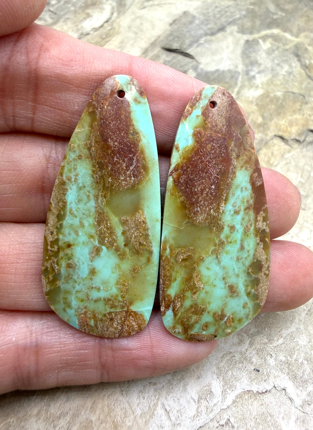 Pilot Mountain Turquoise (Nevada) Matching Earring Slab