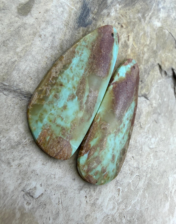 Pilot Mountain Turquoise (Nevada) Matching Earring Slab