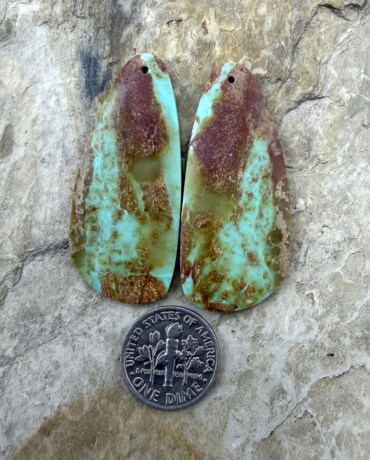 Pilot Mountain Turquoise (Nevada) Matching Earring Slab