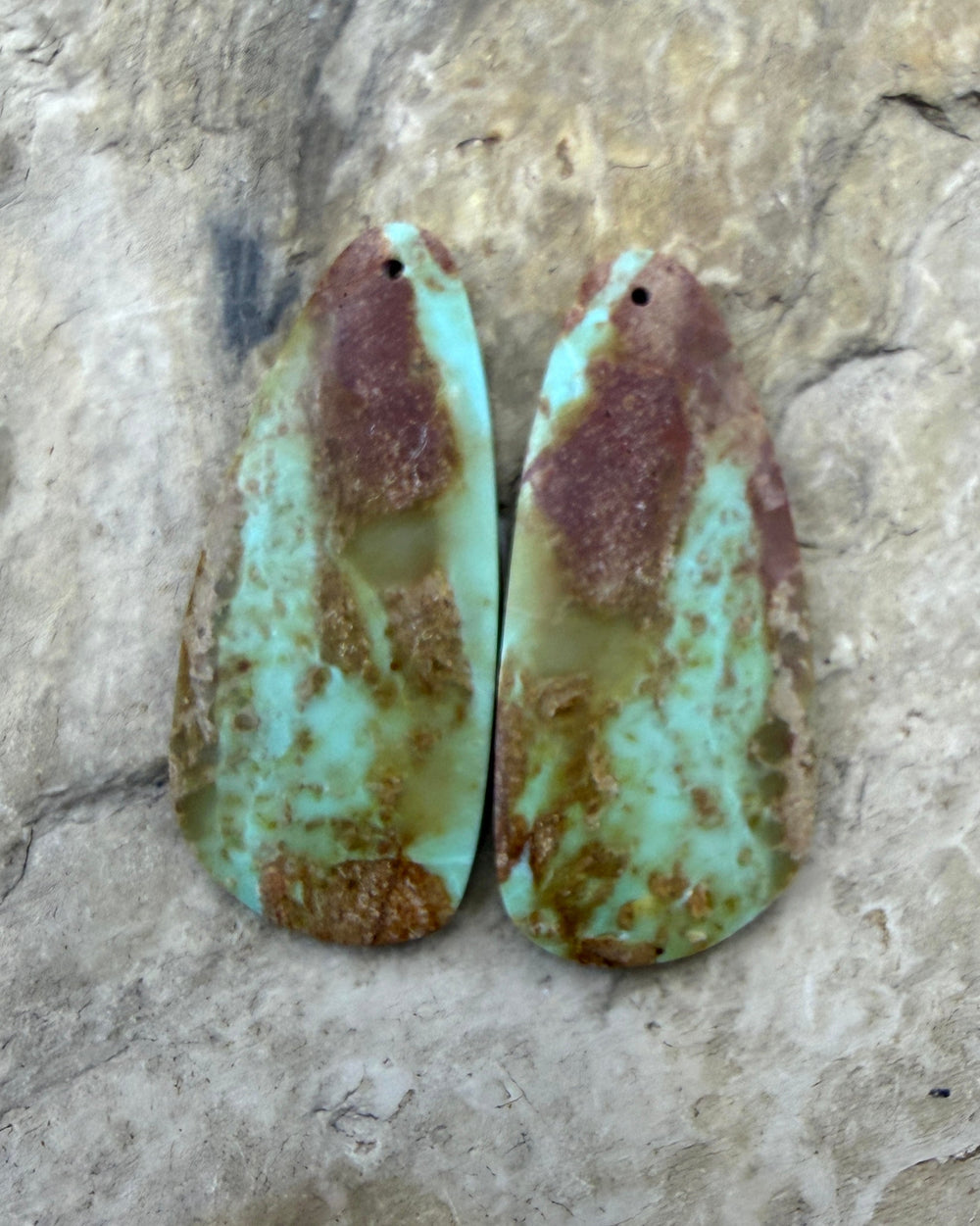Pilot Mountain Turquoise (Nevada) Matching Earring Slab