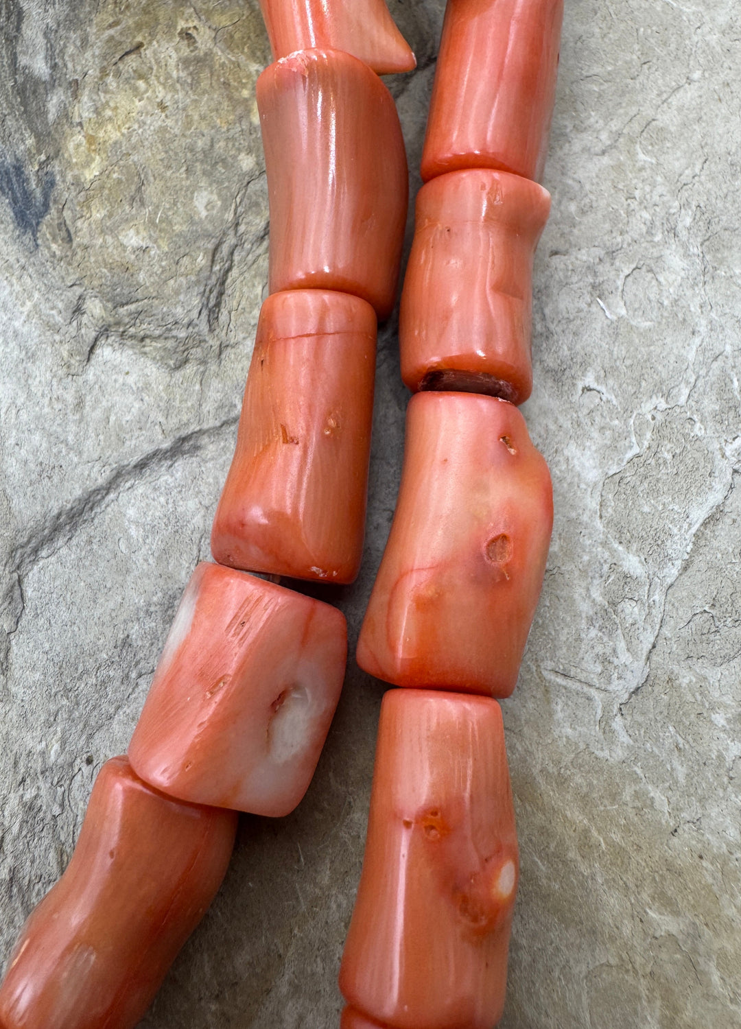 Pink Branch Coral (Dyed?) BIG 10x20mm Branch Beads 16 inch
