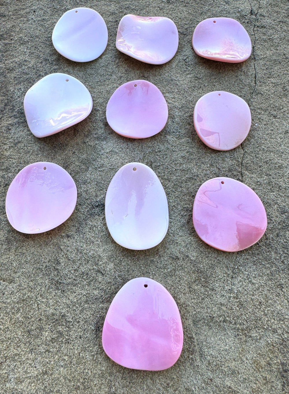 Pink Queen Conch 28x26mm Freeform Pendants One Pendant