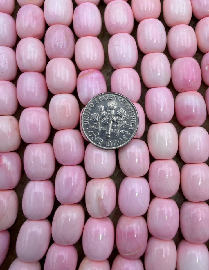 Pink Queen Conch Shell (Color Enhanced) BIG Barrel Beads