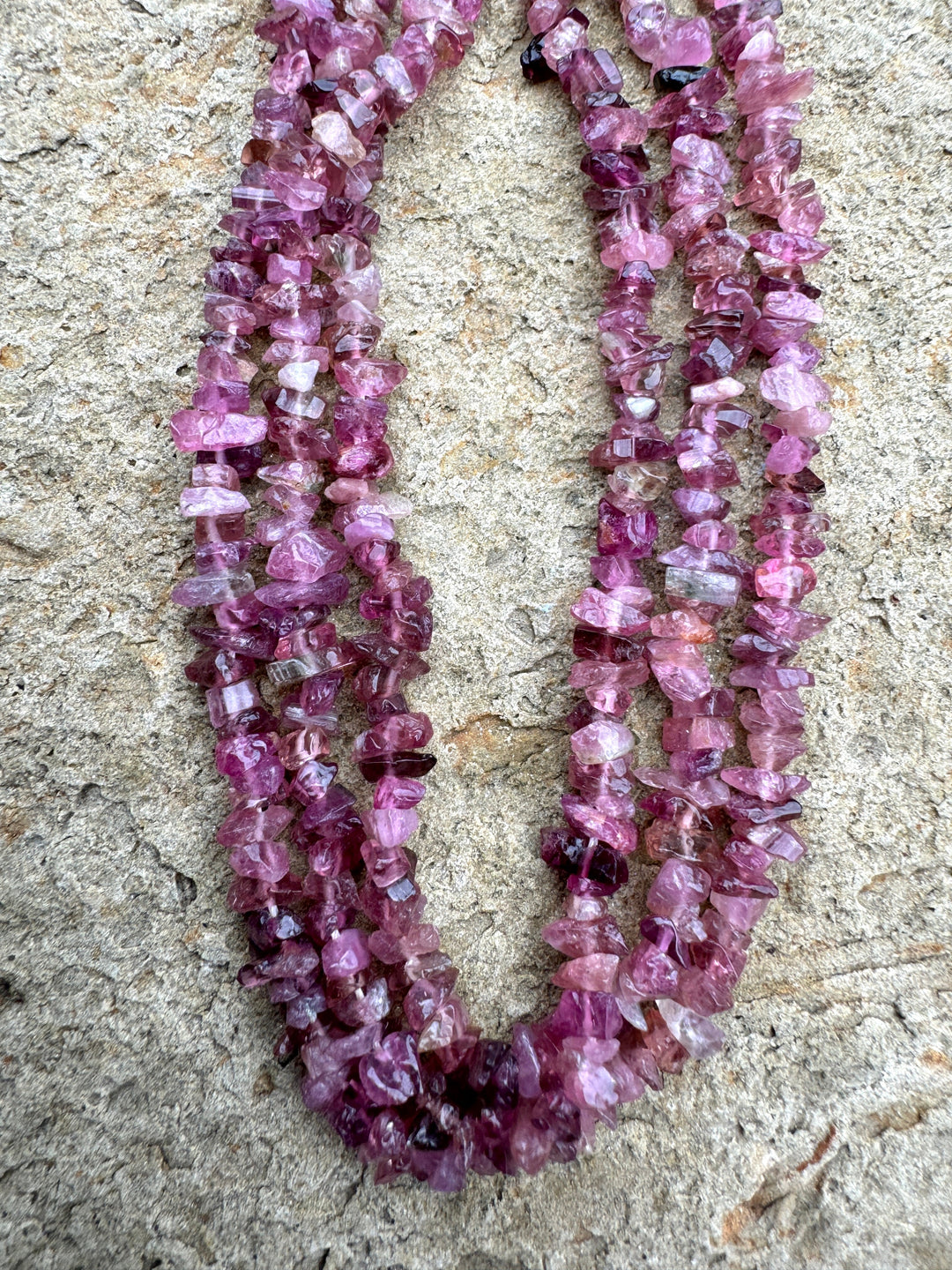 Pink Tourmaline Chip Bead Strands 4-6mm chip Beads 18 inch