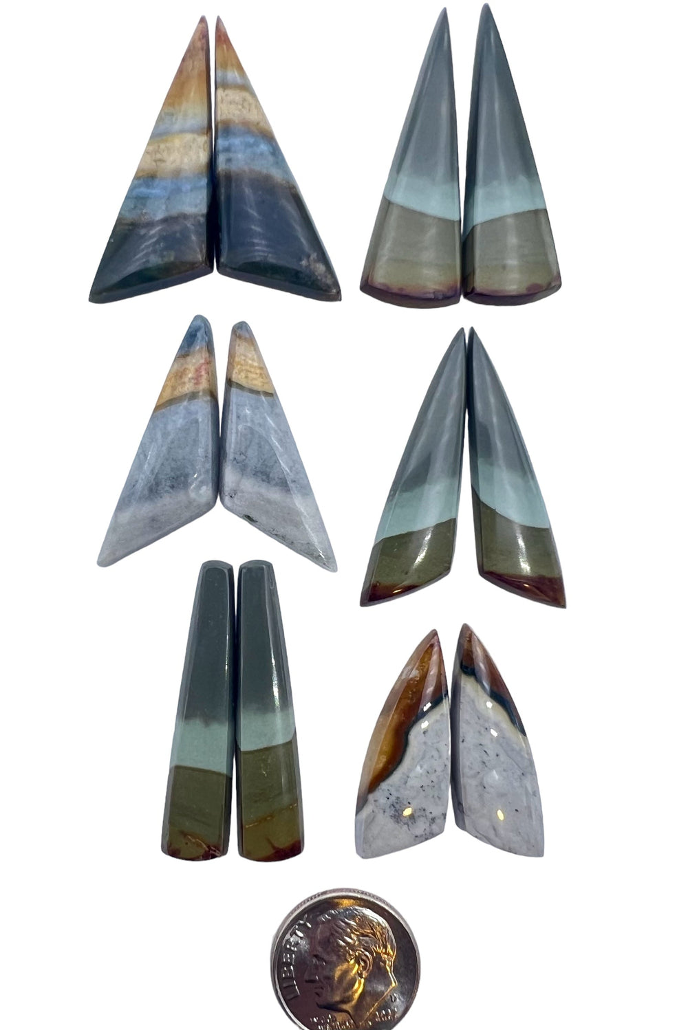 Polychrome Jasper Cabochon Pairs Various Shapes (Only C,D,E