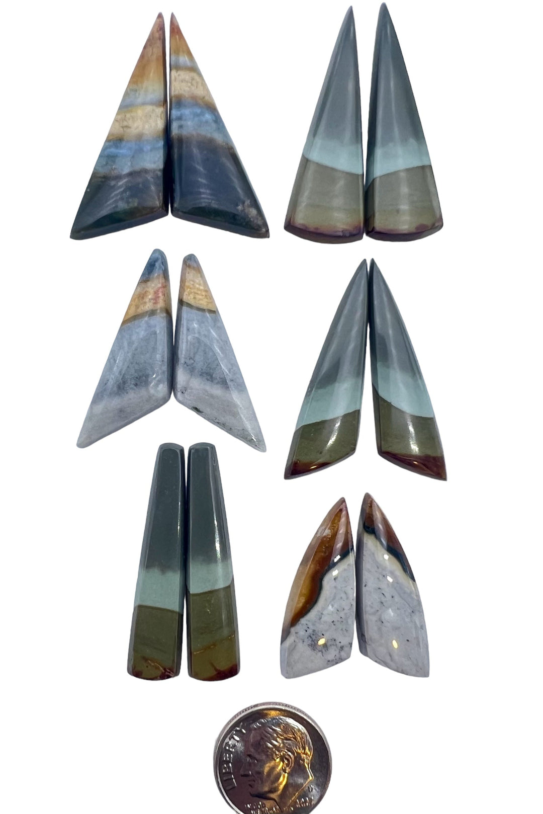 Polychrome Jasper Cabochon Pairs Various Shapes (Only C,D,E