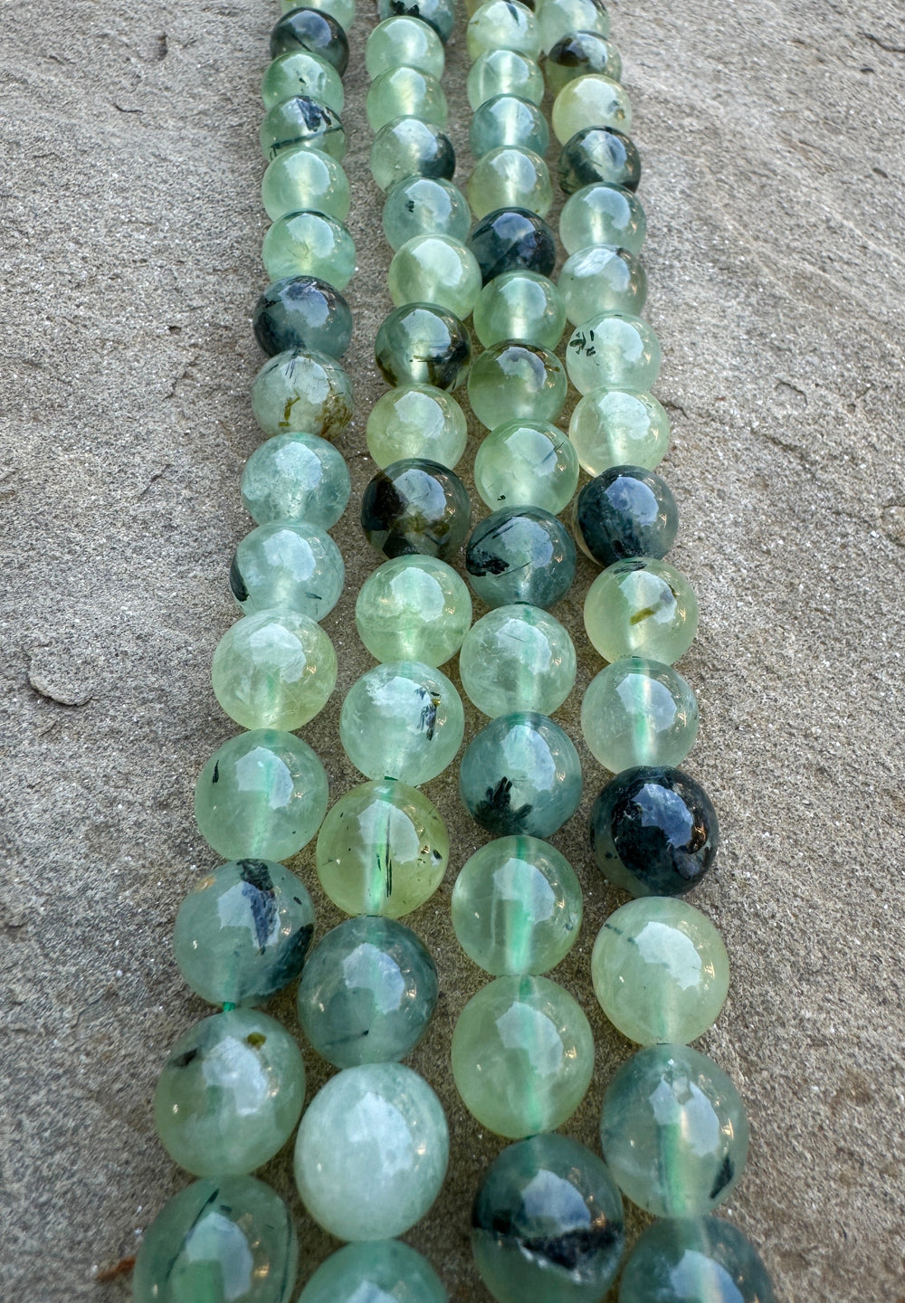 Prehnite (South Africa) 10mm Round Beads 16 inch Strands