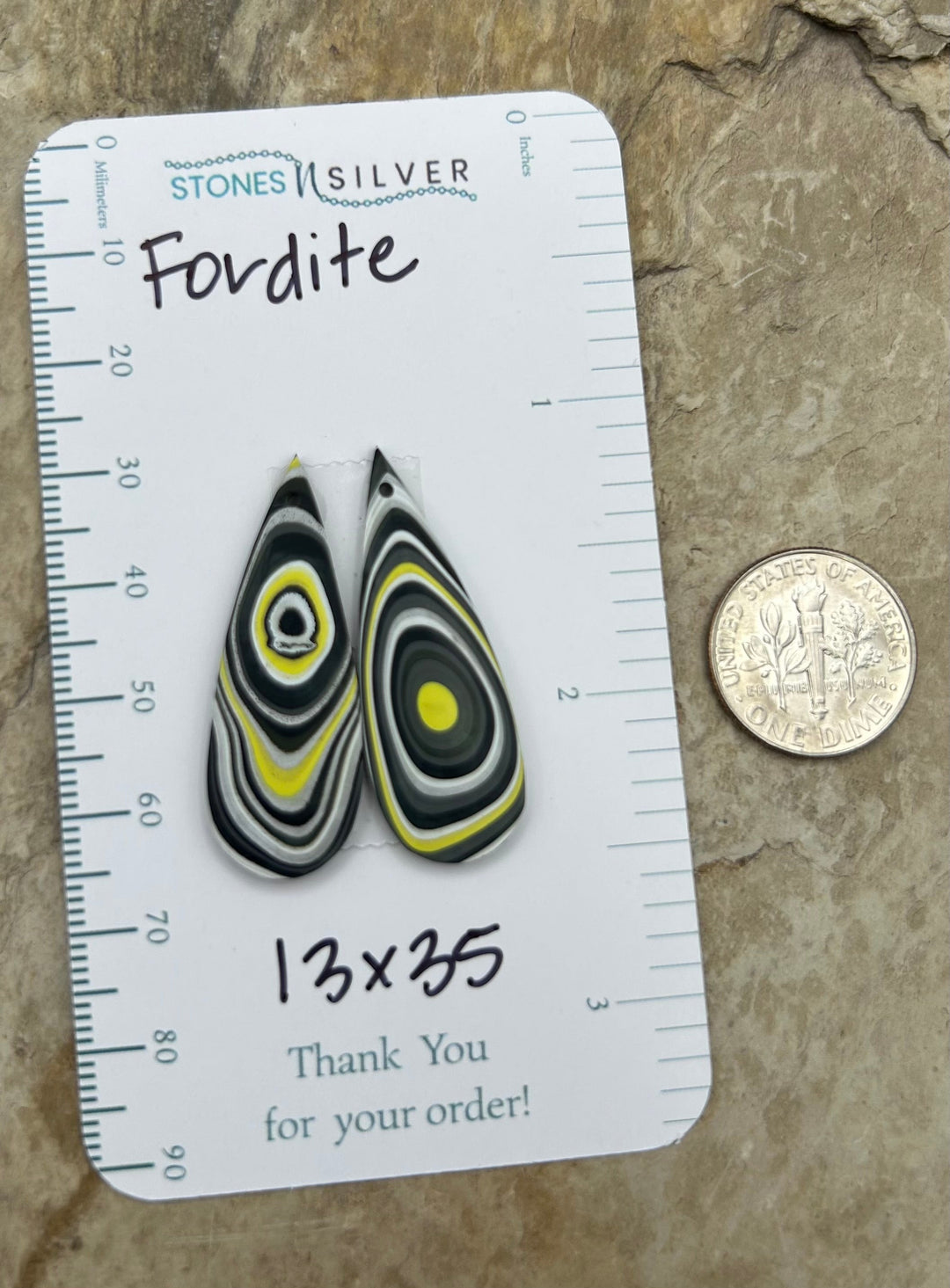 Premium Fordite/Detroit Agate Earring Slab Bead Pair