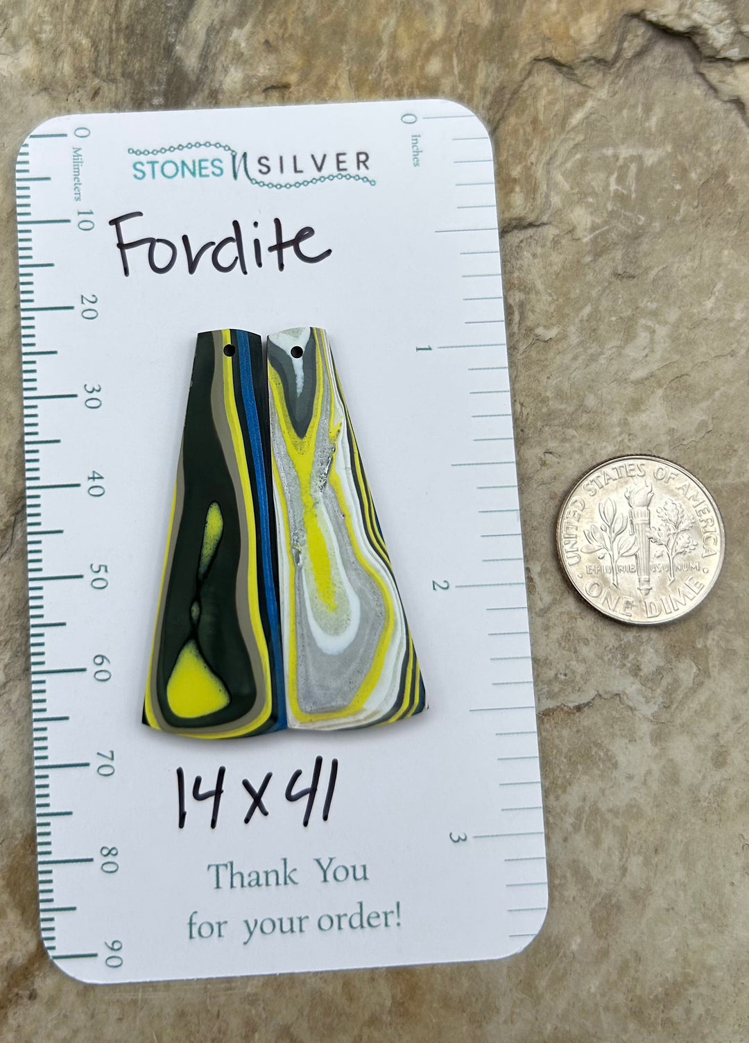 Premium Fordite/Detroit Agate Earring Slab Bead Pair
