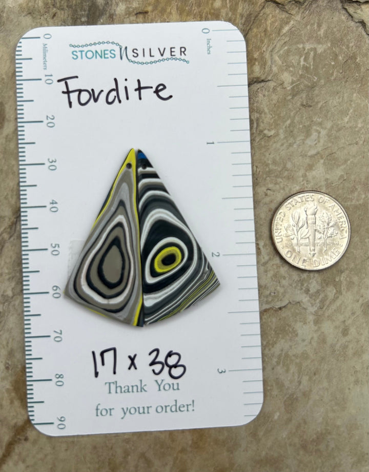 Premium Fordite/Detroit Agate Earring Slab Bead Pair