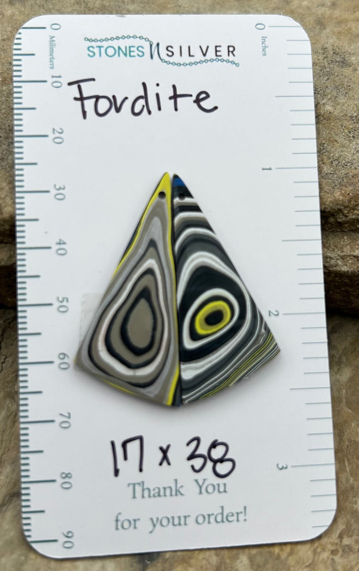Premium Fordite/Detroit Agate Earring Slab Bead Pair