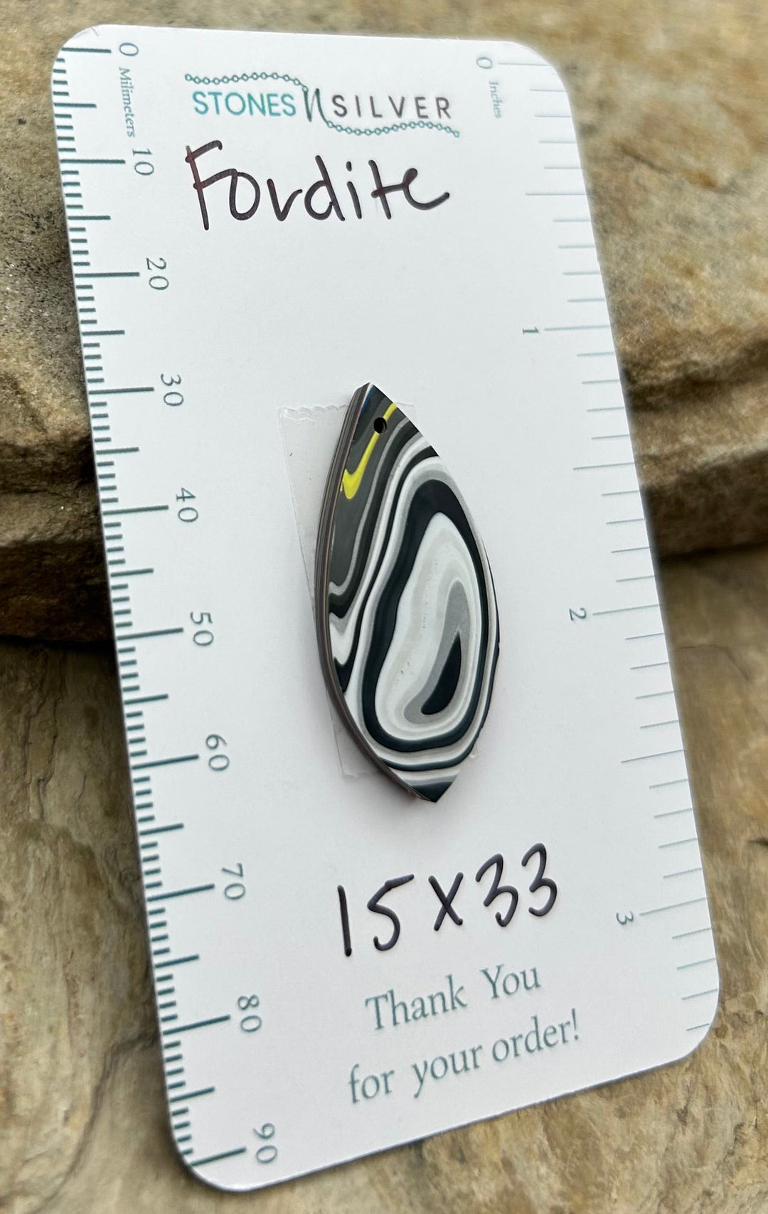 Premium Fordite/Detroit Agate Focal Pendant Bead 15x33mm