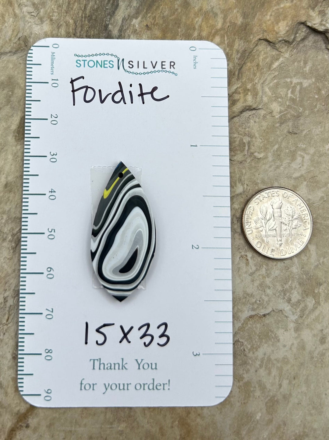 Premium Fordite/Detroit Agate Focal Pendant Bead 15x33mm