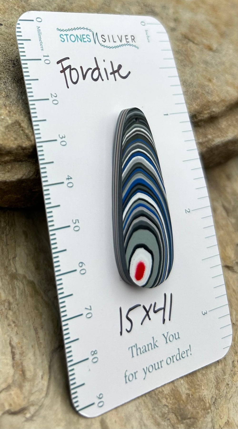Premium Fordite/Detroit Agate Focal Pendant Bead 15x41mm