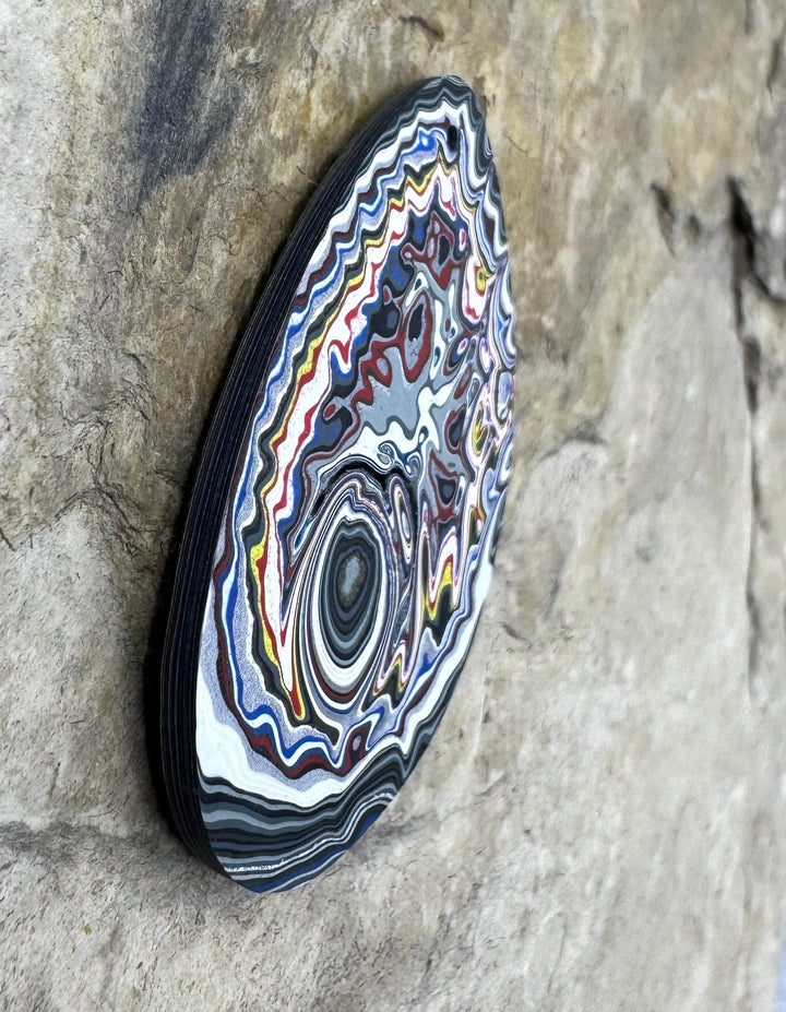 Priemium Fordite/Detroit Agate Focal Pendant Bead 24x40mm