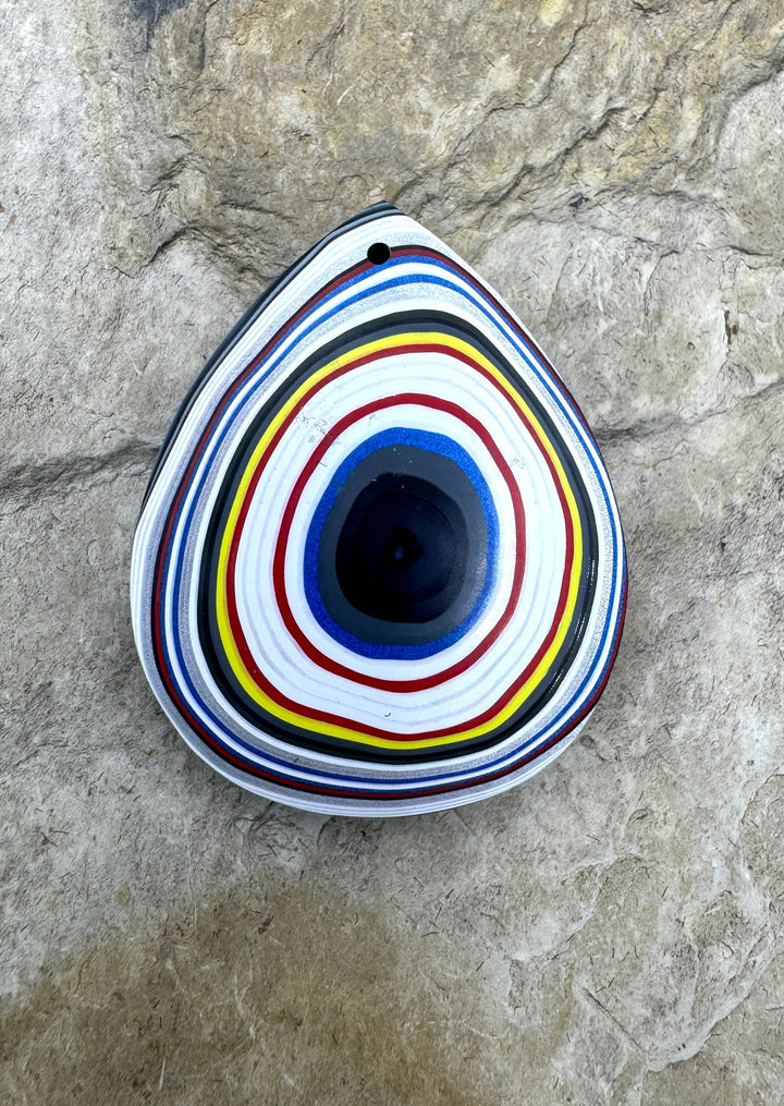 Priemium Fordite/Detroit Agate Focal Pendant Bead 28x35mm