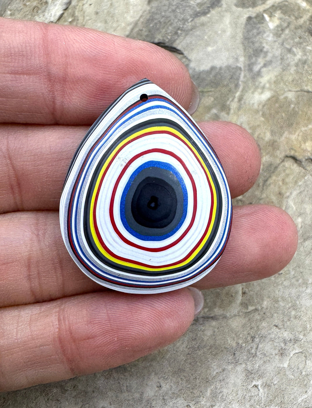 Priemium Fordite/Detroit Agate Focal Pendant Bead 28x35mm